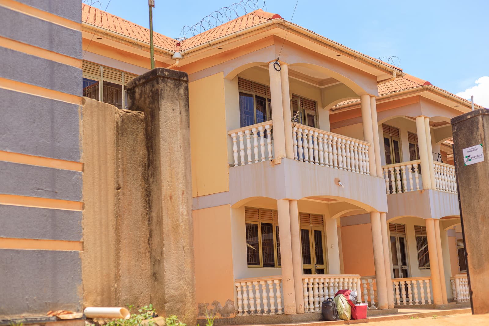 Balcony façade of managed apartments