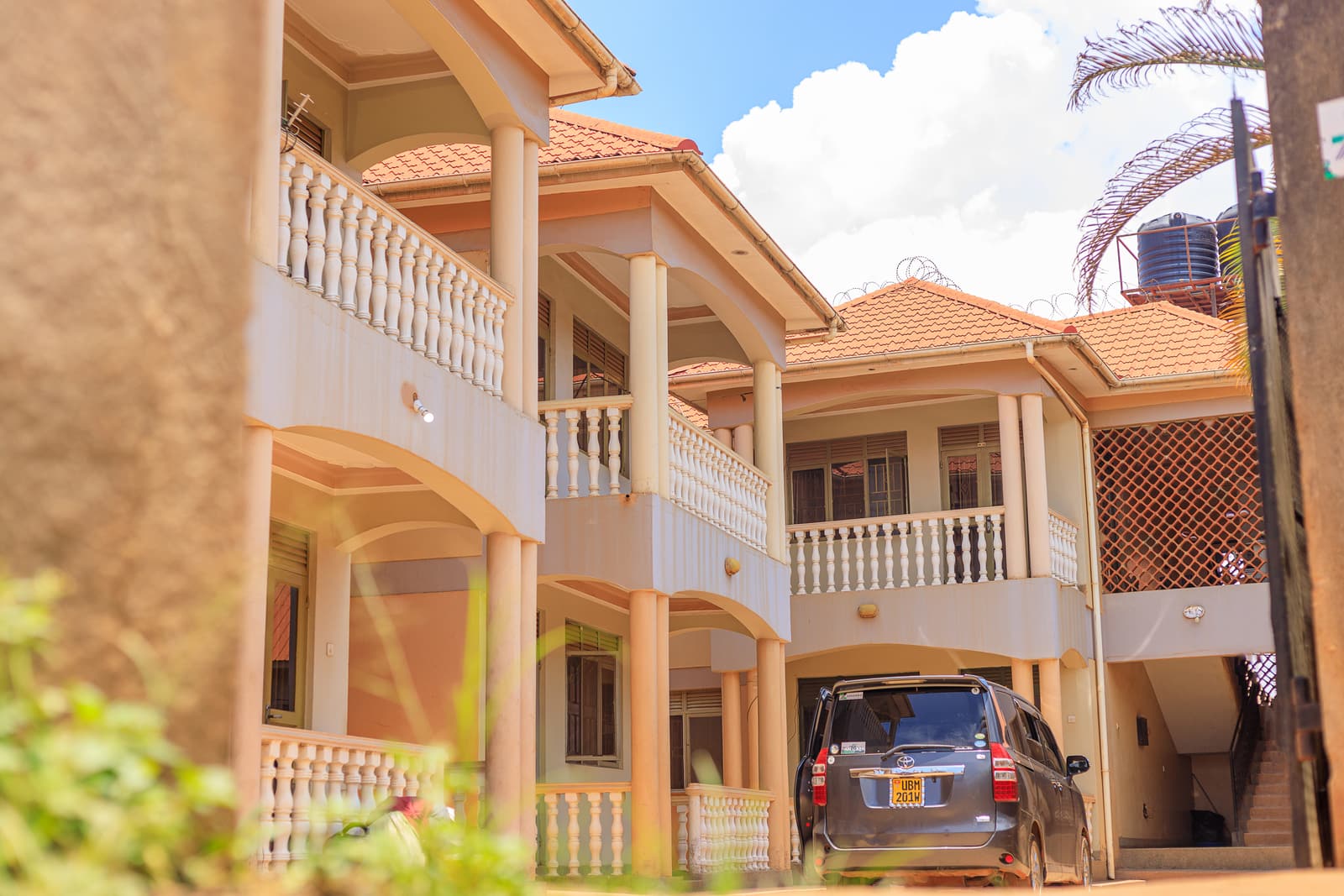 Managed residential complex with parking